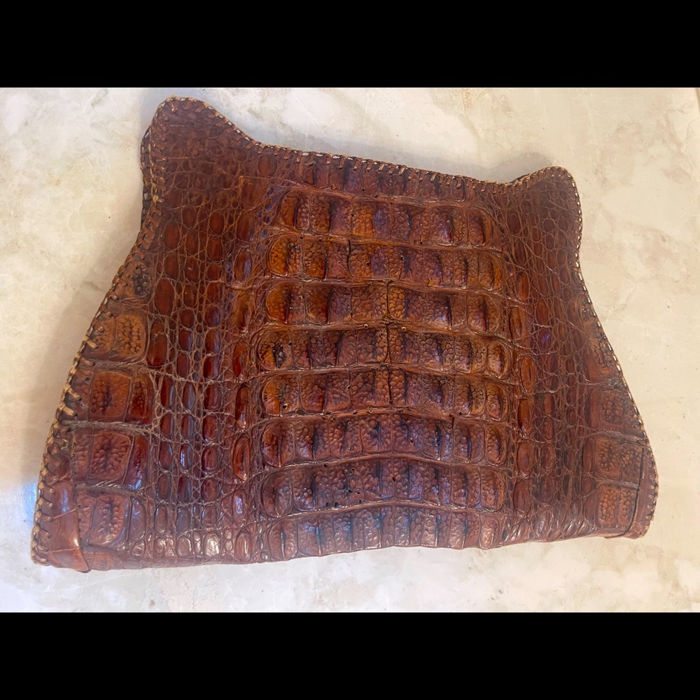 Vintage authentic alligator clutch